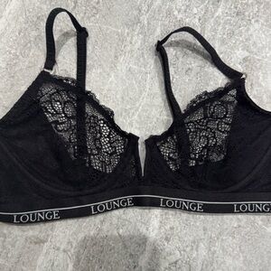 Lounge Black Lace Bra